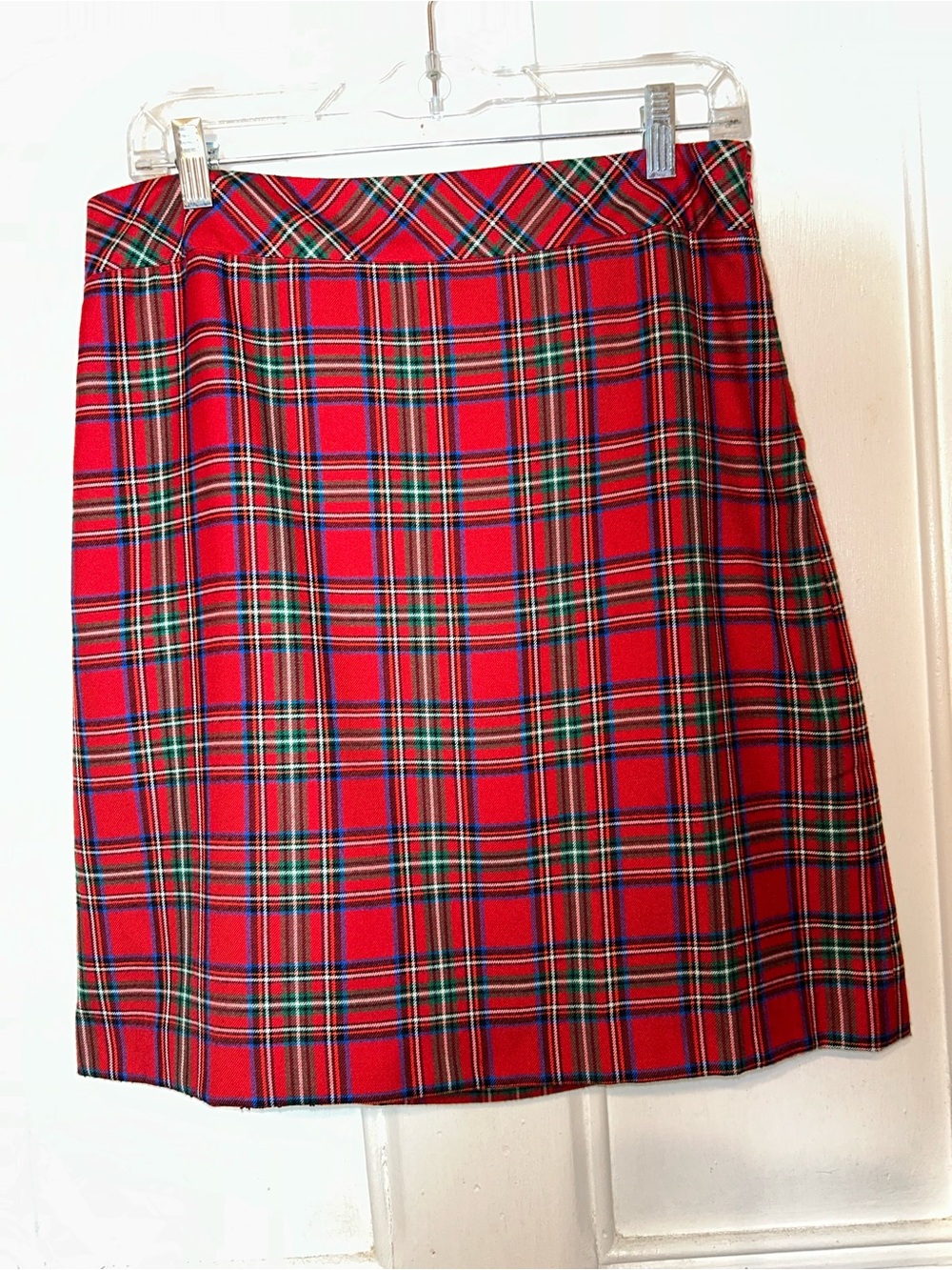 Talbots Tartan Plaid A-Line Knee Length Skirt